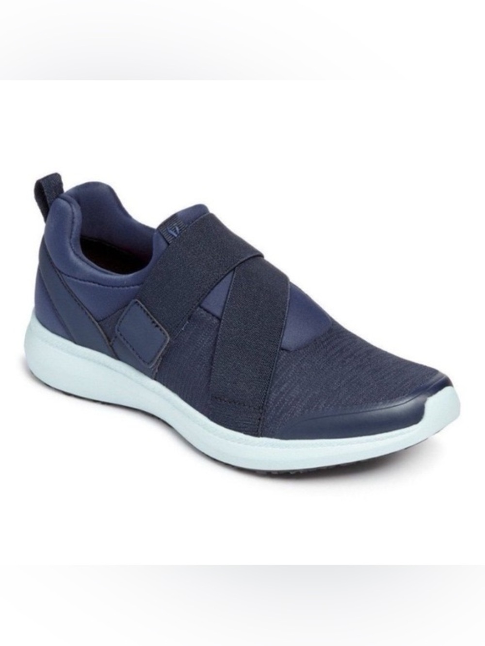 Vionic Women's Simmons Marlene Navy Slip-On Sneakers with Cross-Strap 7